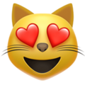 😻 uśmiechnięty kot z w kształcie serca