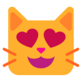 😻 chat souriant avec des yeux en forme de coeur