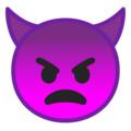 👿 wütendes Gesicht mit Hörnern (Imp)