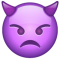 👿 Angry Face with Horns (Imp) in whatsapp