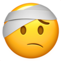 🤕 Face with Head-Bandage in apple