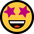 🤩 Grinning Face with Star Eyes in microsoft