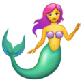 🧜‍♀️ Mermaid in whatsapp