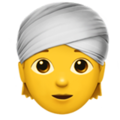 👳 Person Wearing Turban in apple