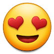 😍 Smiling Face with Heart-Shaped Eyes in samsung