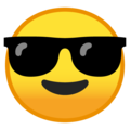 😎 Smiling Face with Sunglasses in google