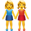 👭 Two Women Holding Hands in apple