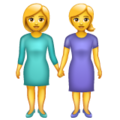 👭 Two Women Holding Hands in whatsapp