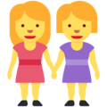 👭 Two Women Holding Hands in twitter