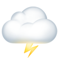 🌩️ Cloud with Lightning in apple