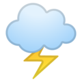 🌩️ Cloud with Lightning in google