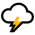 🌩️ Cloud with Lightning in microsoft