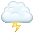 🌩️ Cloud with Lightning in whatsapp