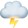🌩️ Cloud with Lightning in facebook