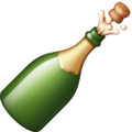 🍾 Bottle with Popping Cork in twitter