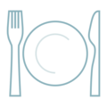 🍽️ Fork and Knife with Plate