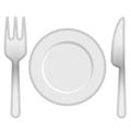 🍽️ Fork and Knife with Plate in google