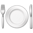 🍽️ Fork and Knife with Plate in microsoft