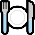 🍽️ Fork and Knife with Plate in samsung
