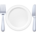 🍽️ Fork and Knife with Plate in facebook
