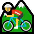 🚵‍♂️ Man Mountain Biking in samsung