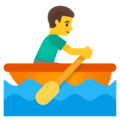 🚣‍♂️ Man Rowing Boat in google