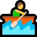 🚣‍♂️ Man Rowing Boat in samsung