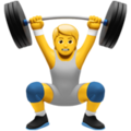 🏋️ Person Lifting Weights in apple