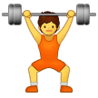 🏋️ Person Lifting Weights in microsoft
