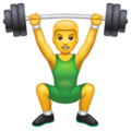 🏋️ Person Lifting Weights in whatsapp