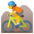 🚵 Person Mountain Biking in google