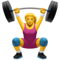 🏋️‍♀️ Woman Lifting Weights in apple