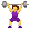🏋️‍♀️ Woman Lifting Weights in microsoft