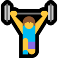 🏋️‍♀️ Woman Lifting Weights in samsung
