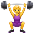🏋️‍♀️ Woman Lifting Weights in whatsapp