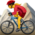 🚵‍♀️ Woman Mountain Biking in apple