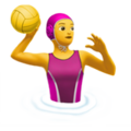 🤽‍♀️ Woman Playing Water Polo in apple
