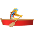 🚣‍♀️ Woman Rowing Boat in apple