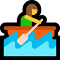 🚣‍♀️ Woman Rowing Boat in samsung