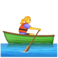 🚣‍♀️ Woman Rowing Boat in whatsapp