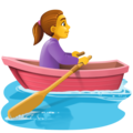 🚣‍♀️ Woman Rowing Boat in facebook