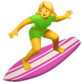 🏄‍♀️ Woman Surfing in apple
