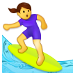🏄‍♀️ Woman Surfing in microsoft