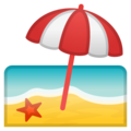 🏖️ Beach with Umbrella in google