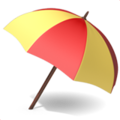⛱️ Umbrella on Ground in apple