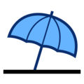 ⛱️ Regenschirm am Boden