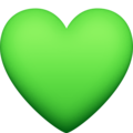 💚 Green Heart in facebook