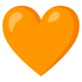 🧡 Orange Heart in google