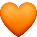 🧡 Orange Heart in facebook