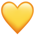 💛 Yellow Heart in apple